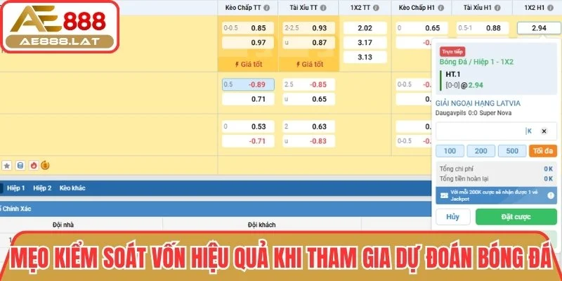 Mẹo kiểm soát vốn hiệu quả khi tham gia dự đoán bóng đá